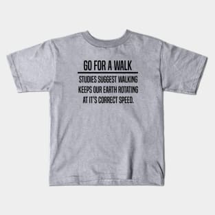 Walking Health and Wellness Quote Design. Kids T-Shirt